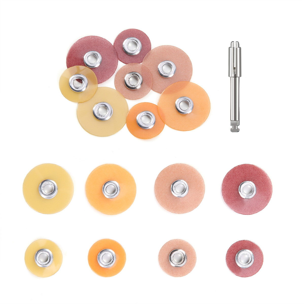 50Pcs Dental Finishing & Polishing Discs Fine Medium Coarse+Mandrel CA 2.35mm