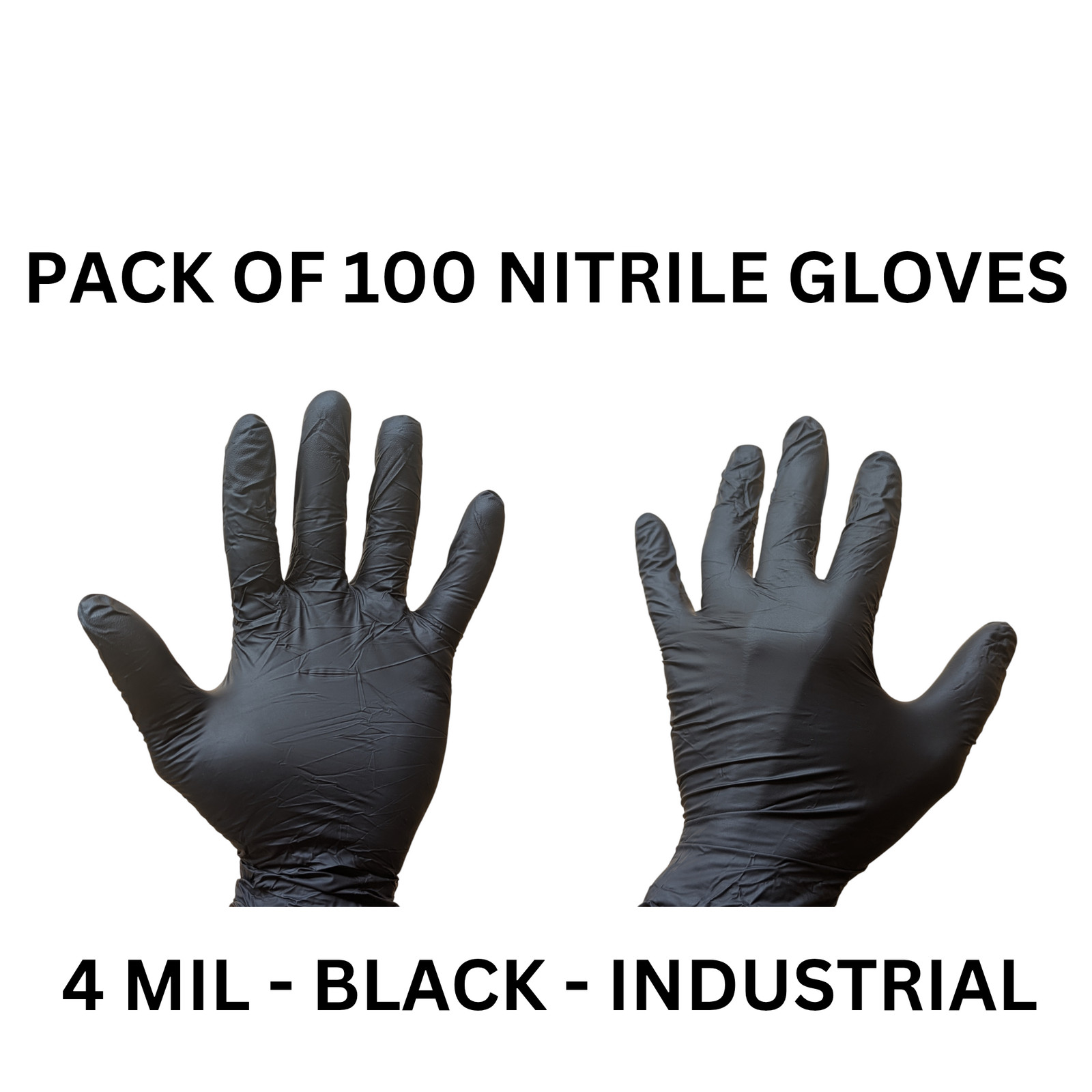 100/500/1000 PACK Black Nitrile 4 Mil Medical Auto Industrial Gloves S M L XL