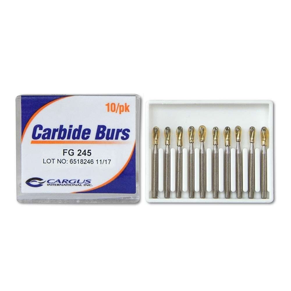 Carbide Bur Clinic, RA #6, 10 Burs/Pack, 2 Packs, Cargus, 100-389106-2