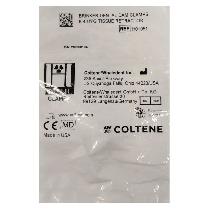 *1-Pack* Hygenic Brinker Dental Dam Clamp B-4 HYG Tissue Retractor H01051