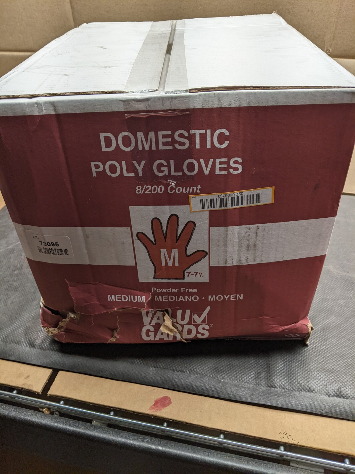 200/8CT PE ValuGards Disposable Poly Gloves Powder Free Medium Food Service