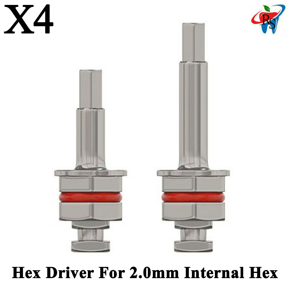 4 pcs Dental Slim Fixation Ratchet Hex Driver For 2.0mm Internal Hex Tools Set