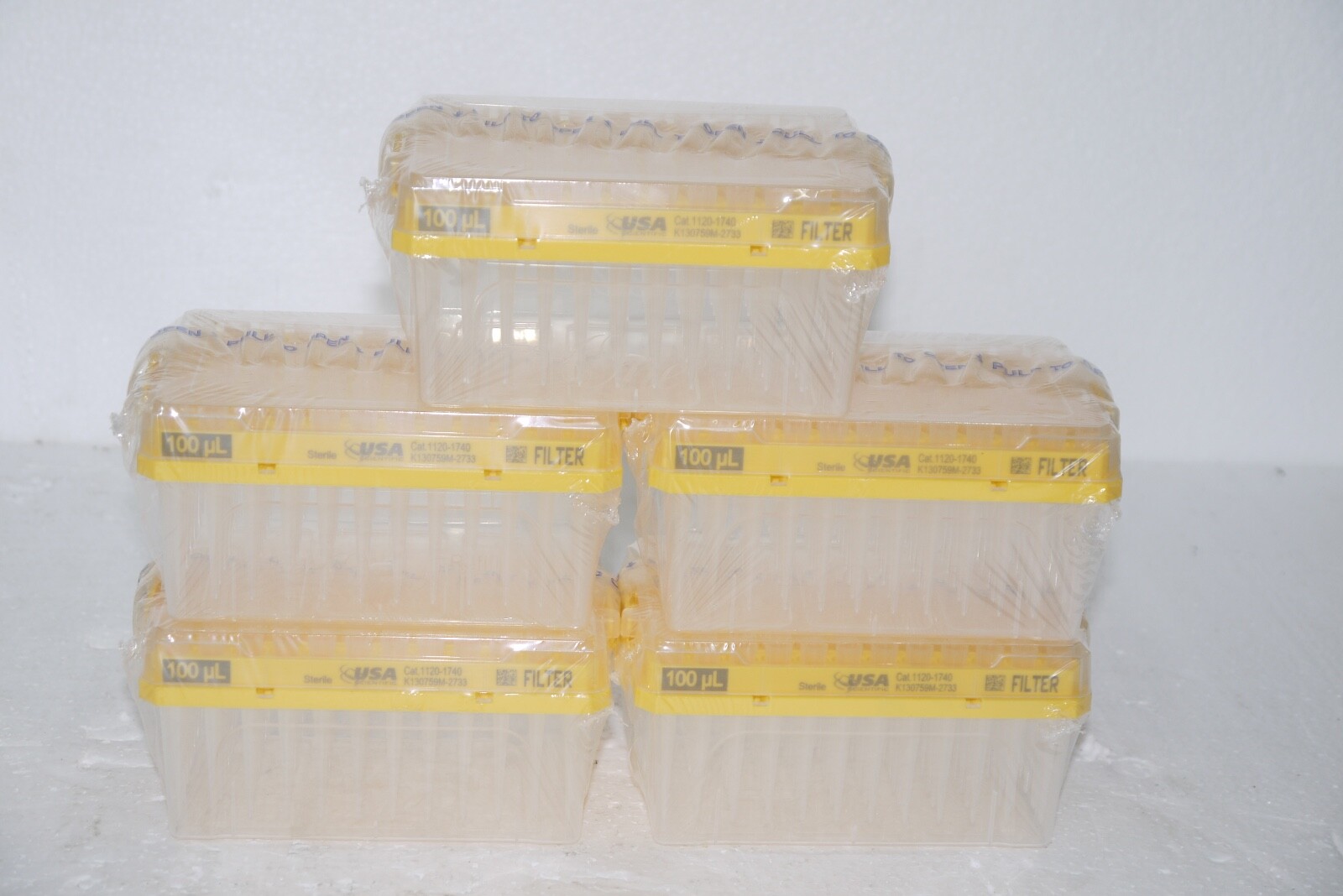 USA Scientific 1120-1740 Lot of 5 TipOne 100uL Beveled Tip Refills 480pcs New