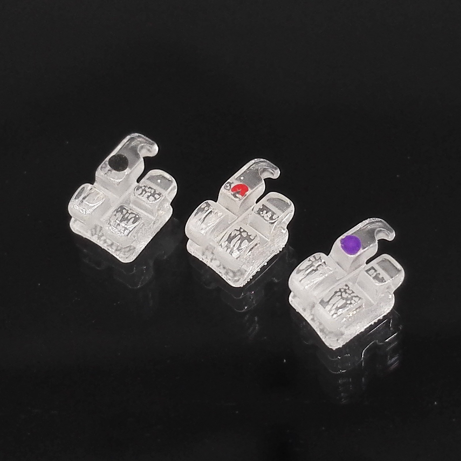 Orthodontic Sapphire Brackets Ceramic Dental Clear Brace MBT/ROTH 022 345Hooks