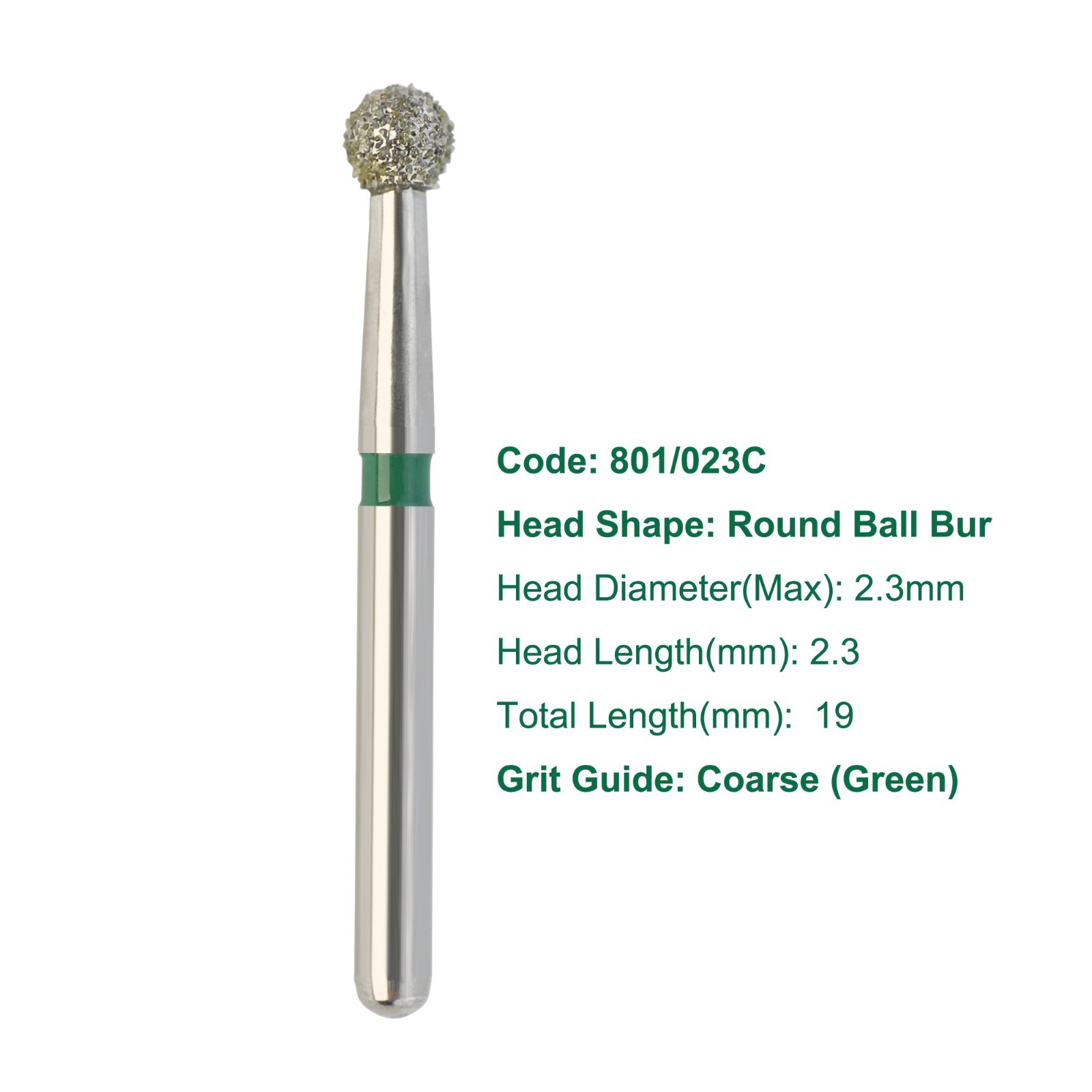 Multi-Use Dental Diamond Burs FG Round Ball Coarse Fine Friction Grip High Speed