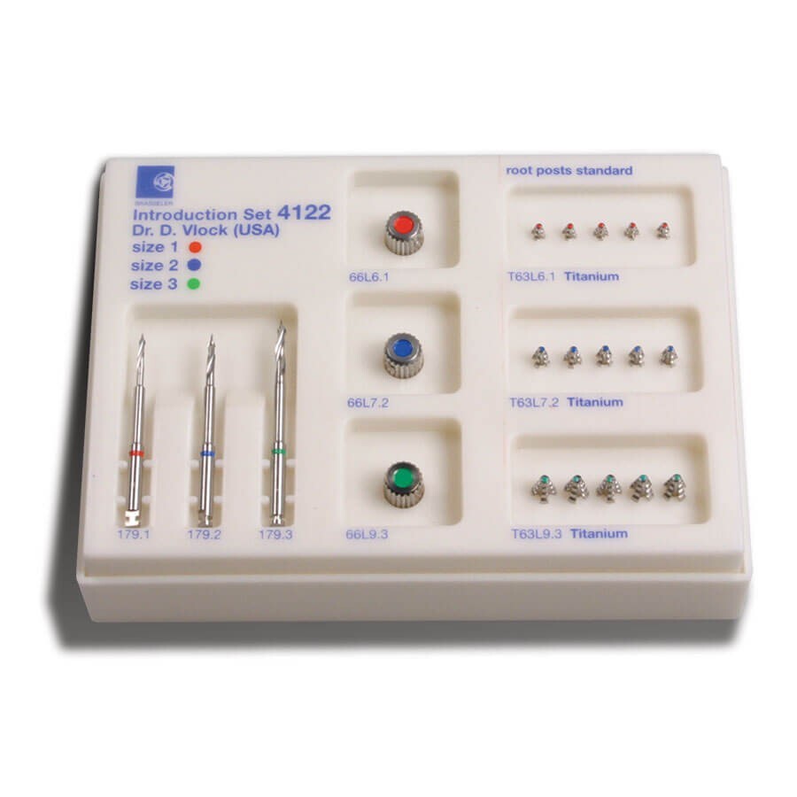 Endodontic 4122 -Titanium Vlock Active Post Combo Kit By Brasseler