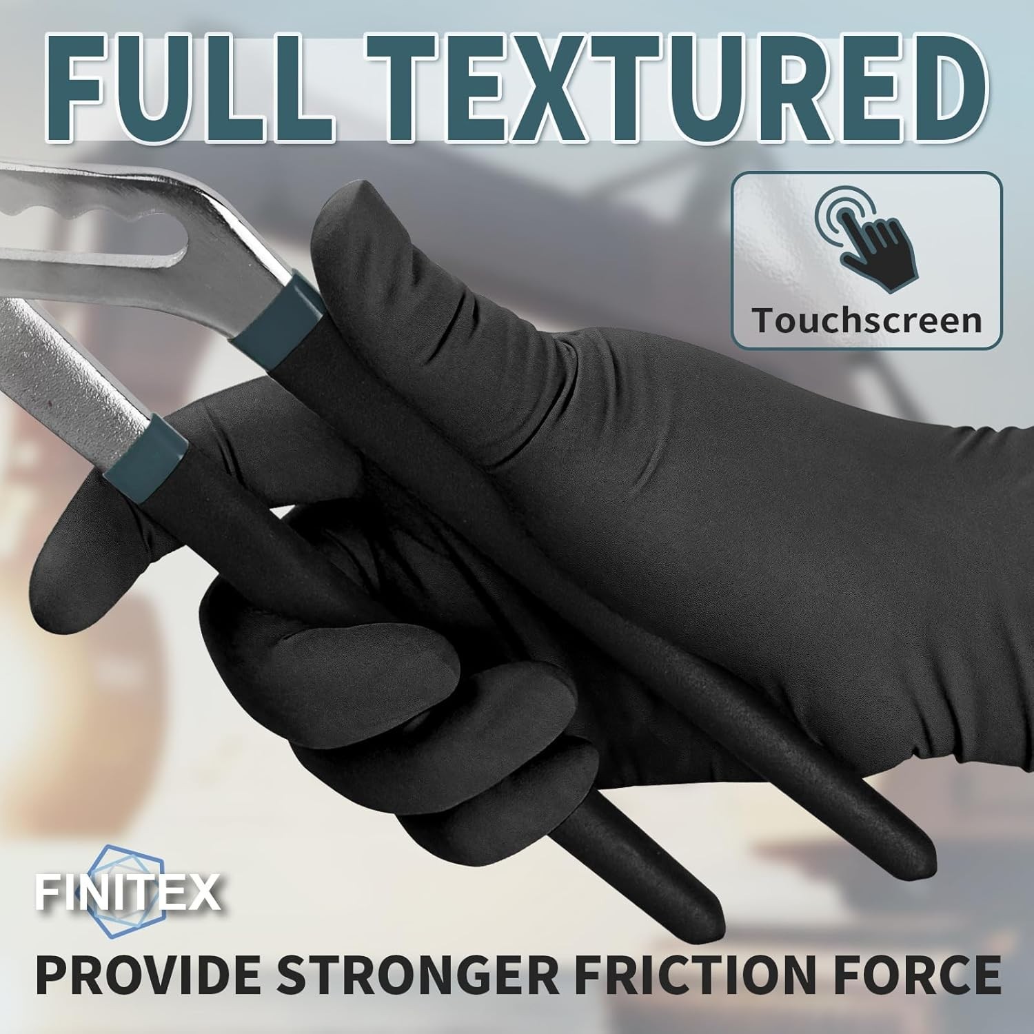 Medical Exam Gloves, Latex-Free, 5mil Nitrile, 100 PCS Large