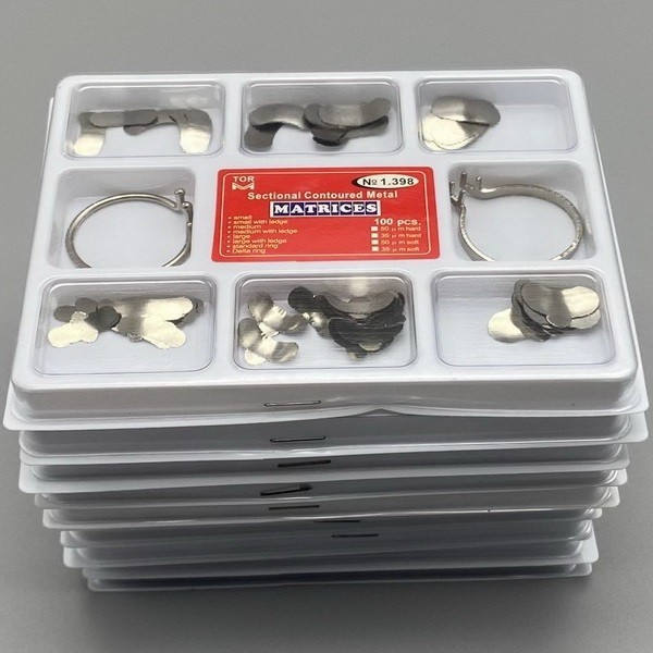 Dental Sectional Contoured Metal Matrices Refill Matrix Band Ledge 35-50um Kit