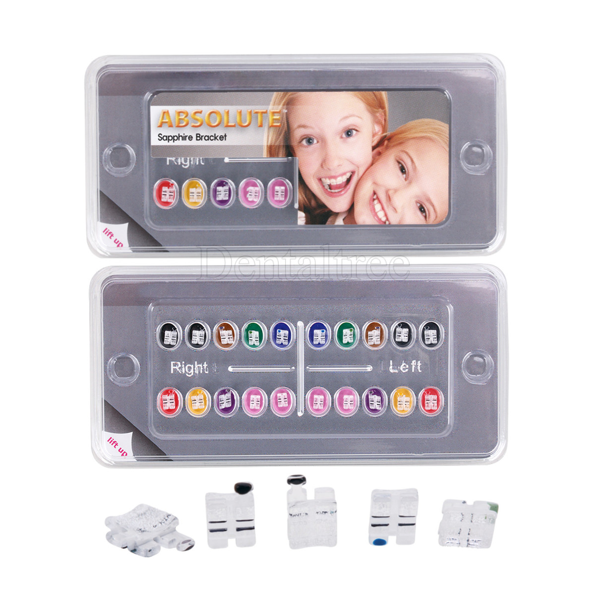 Dental Monocrystalline Sapphire Ceramic Brackets Braces Mini Roth/MBT 018/022