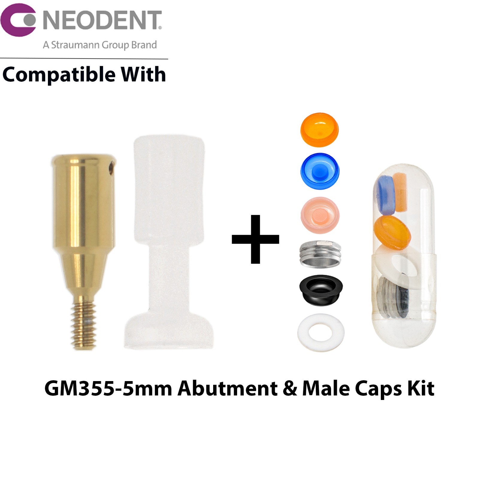 For NEODENT GRAND MORSE Overdenture Locator Abutments 1-6mm Male Caps Removable