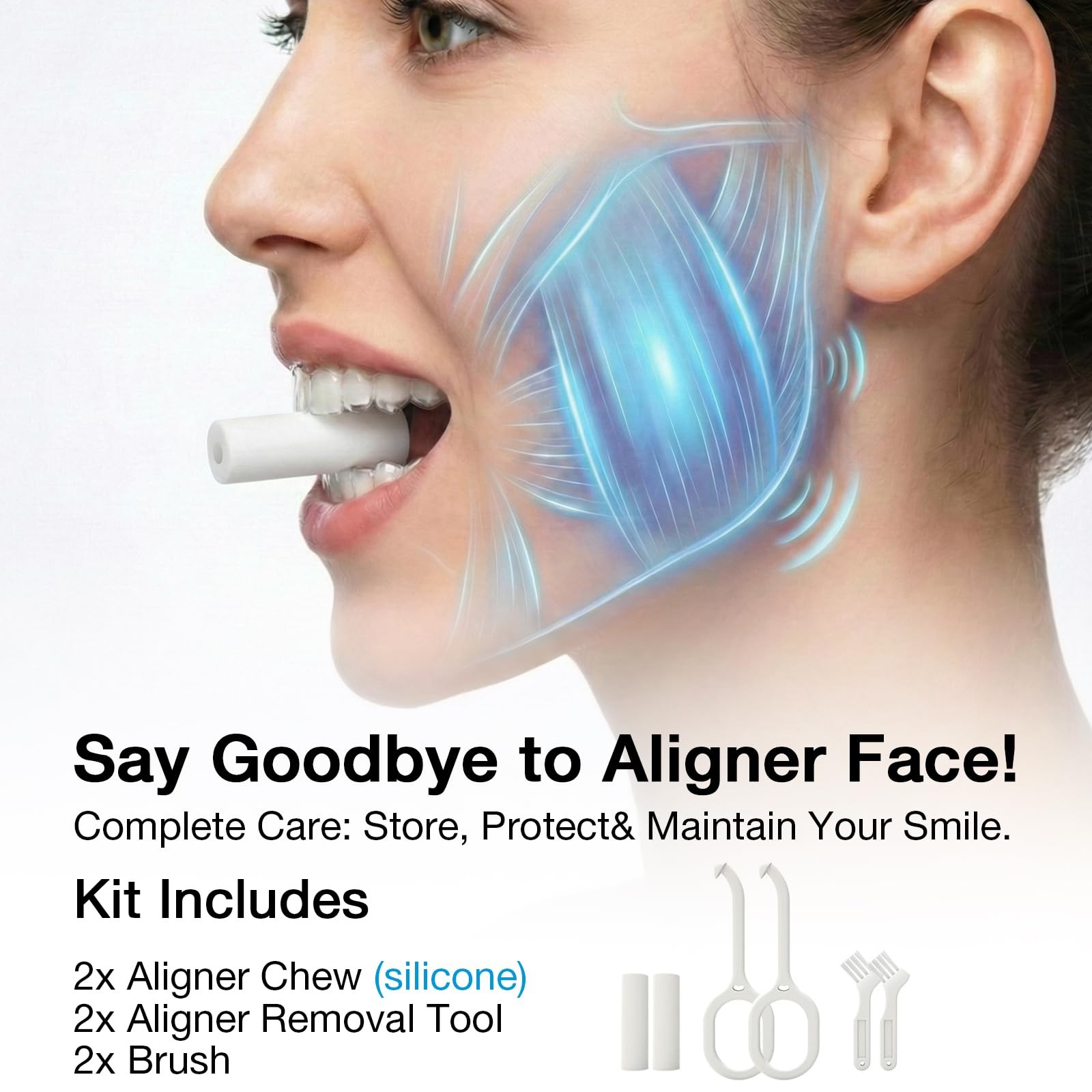 2 Pack Retainer Case, Compatible with Invisalign, Standard, 2 – Black