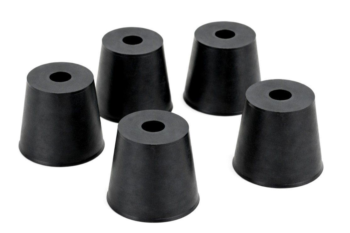 #4 Solid Rubber Stoppers 1 Hole Lab Tapered Plug Bung Cork Fits 13/16″ to 1″ ID