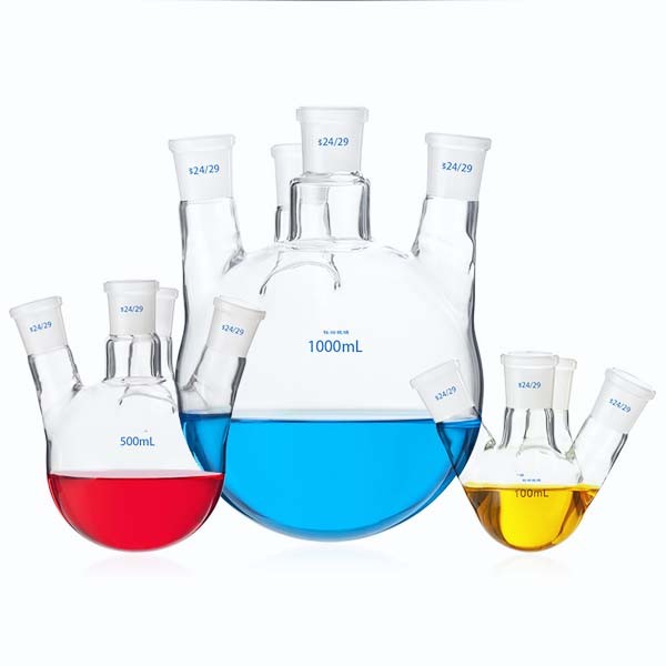 5ml – 1000ml Round Bottom Boiling Flask with 1-4 Standard Necks Lab Supplies ca