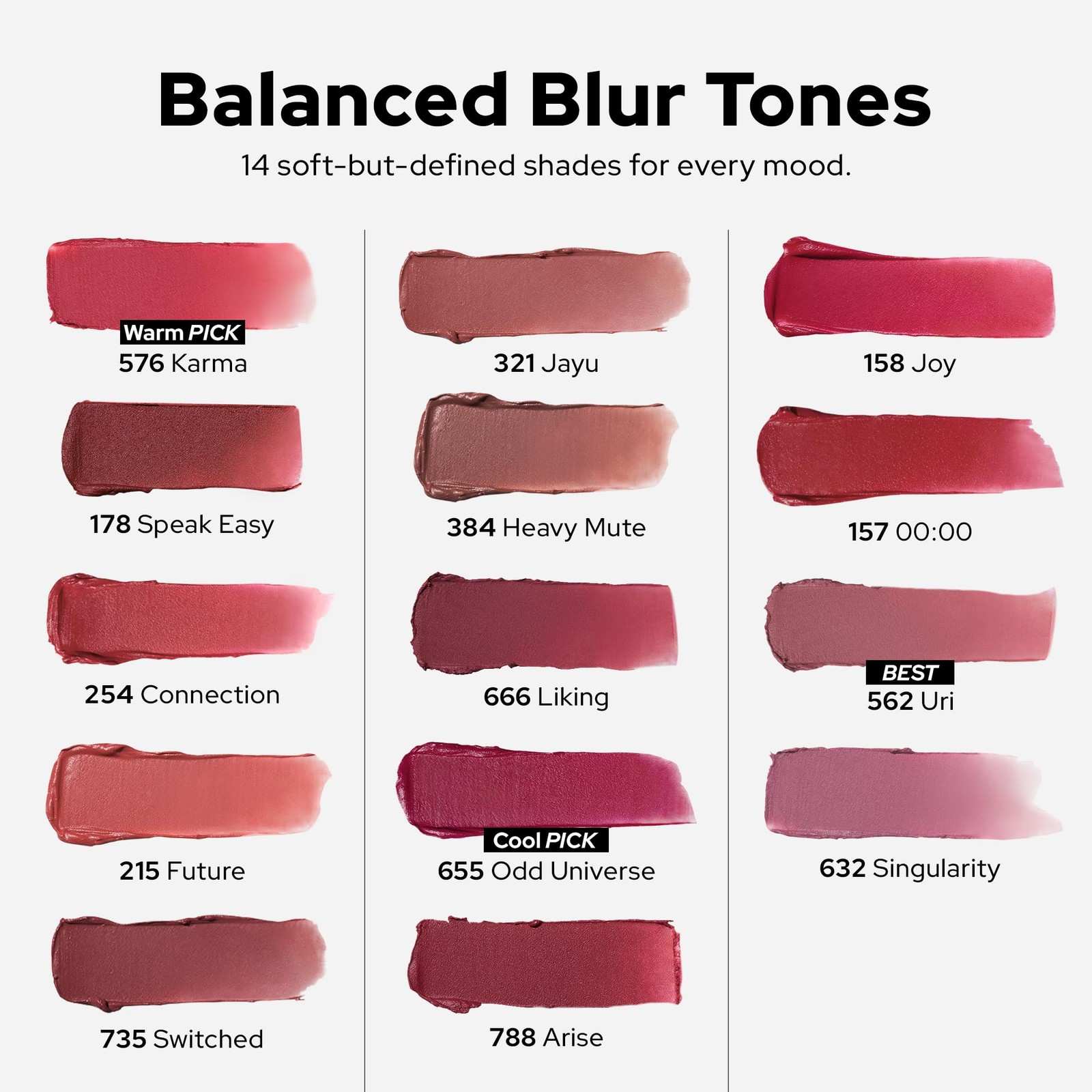 Oddtype Unseen Blur Soft-Matte Lip Tint Long-Lasting Stain Blendable 562 Uri
