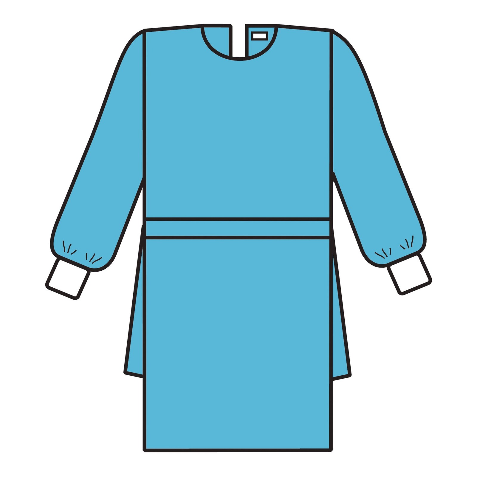 Halyard Disposable SMS Protective Procedure Gown Blue X-Large 60 per Case