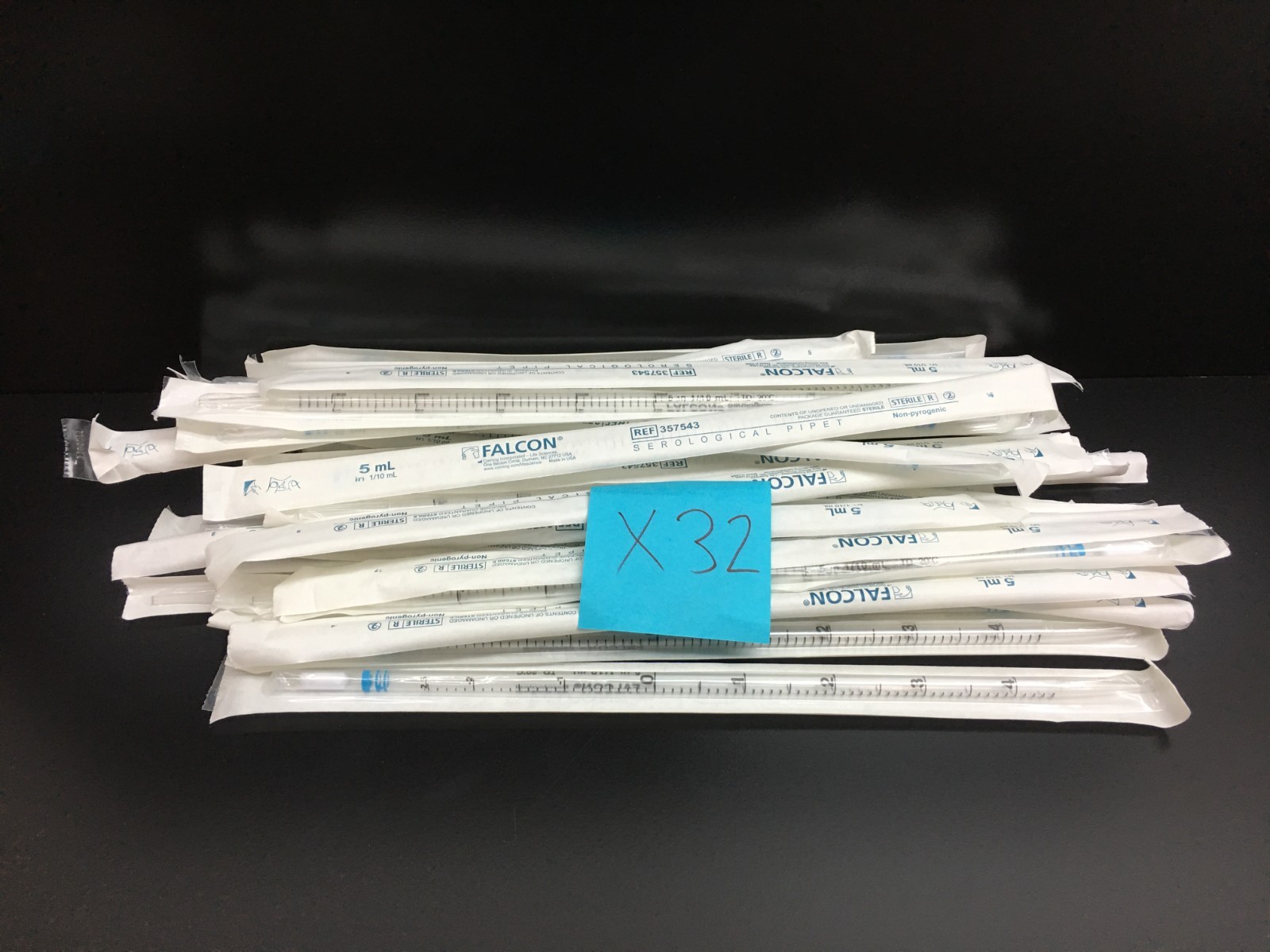 Corning Falcon REF 357543 Serological Pipet 0.1 Increments 5 mL Lot 32 PCS