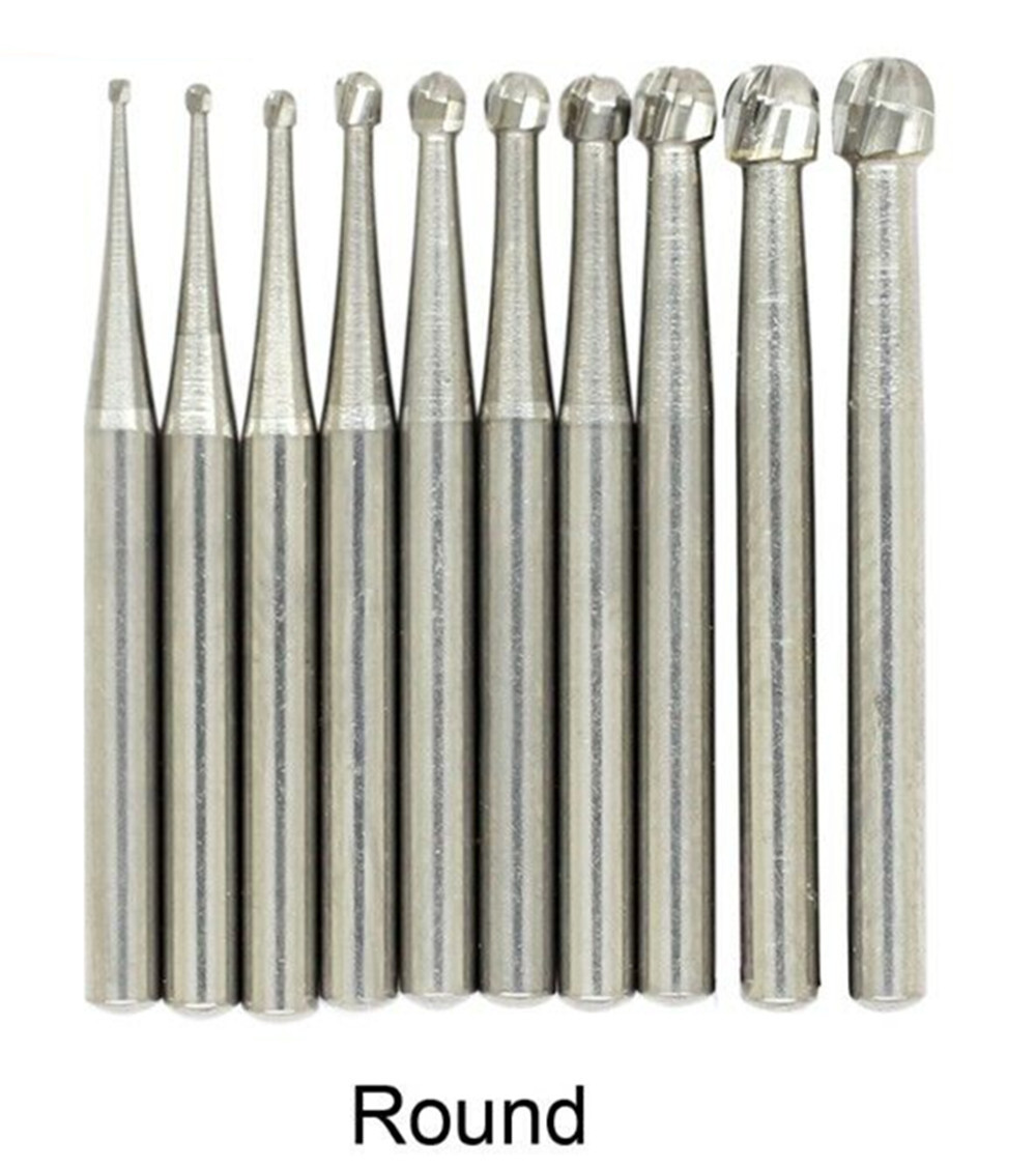 Dental Burs FG 1-10 Surgical Carbide Bur Friction Grip Round For High Speed