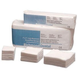 Richmond 2′ x 2′ Non-Woven Poly/Rayon Sponges 5000/Cs. 4-ply Non-Sterile