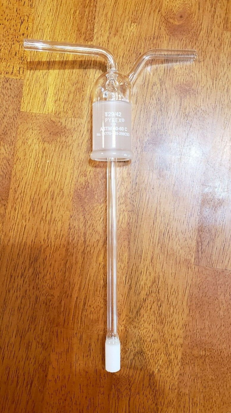 PYREX Glass 250mL Corse Fritted Stopper No. 31770-125-250CS For 29/42 Bottle