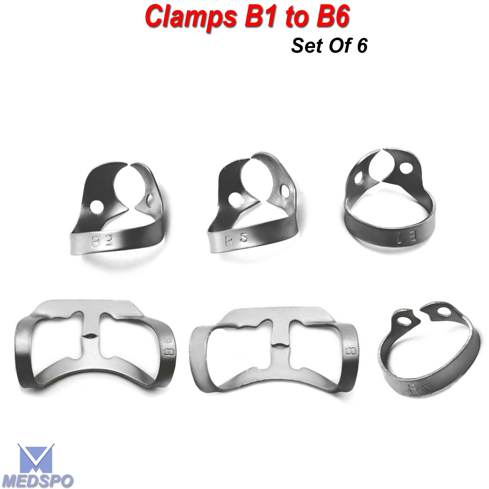 Endodontic Rubber Dam Clamps Brinker Tissue Retractors Universal Dental Premolar