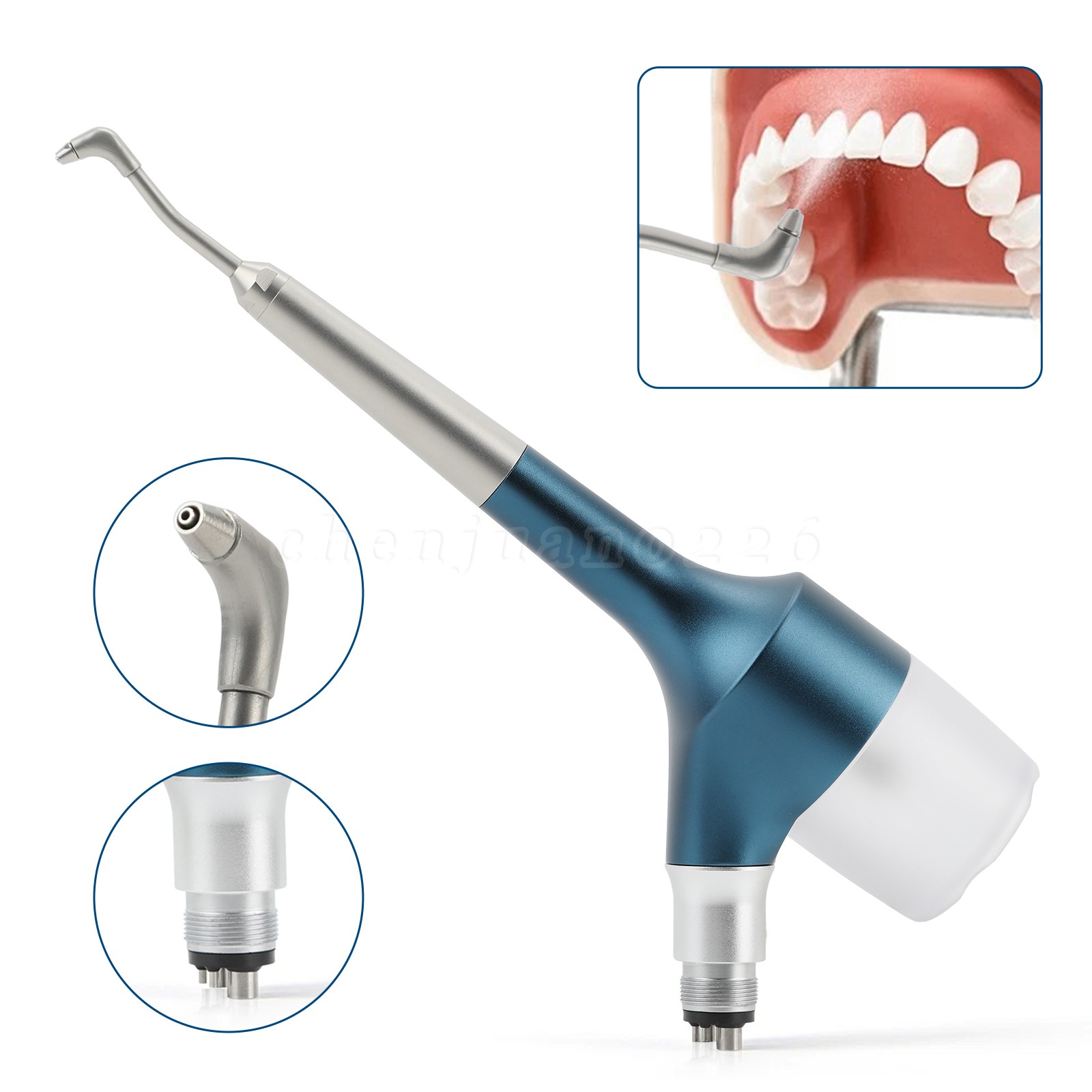 Dental Air Flow Teeth Polishing Polisher Handpiece Hygiene Prophy Jet 4 Holes