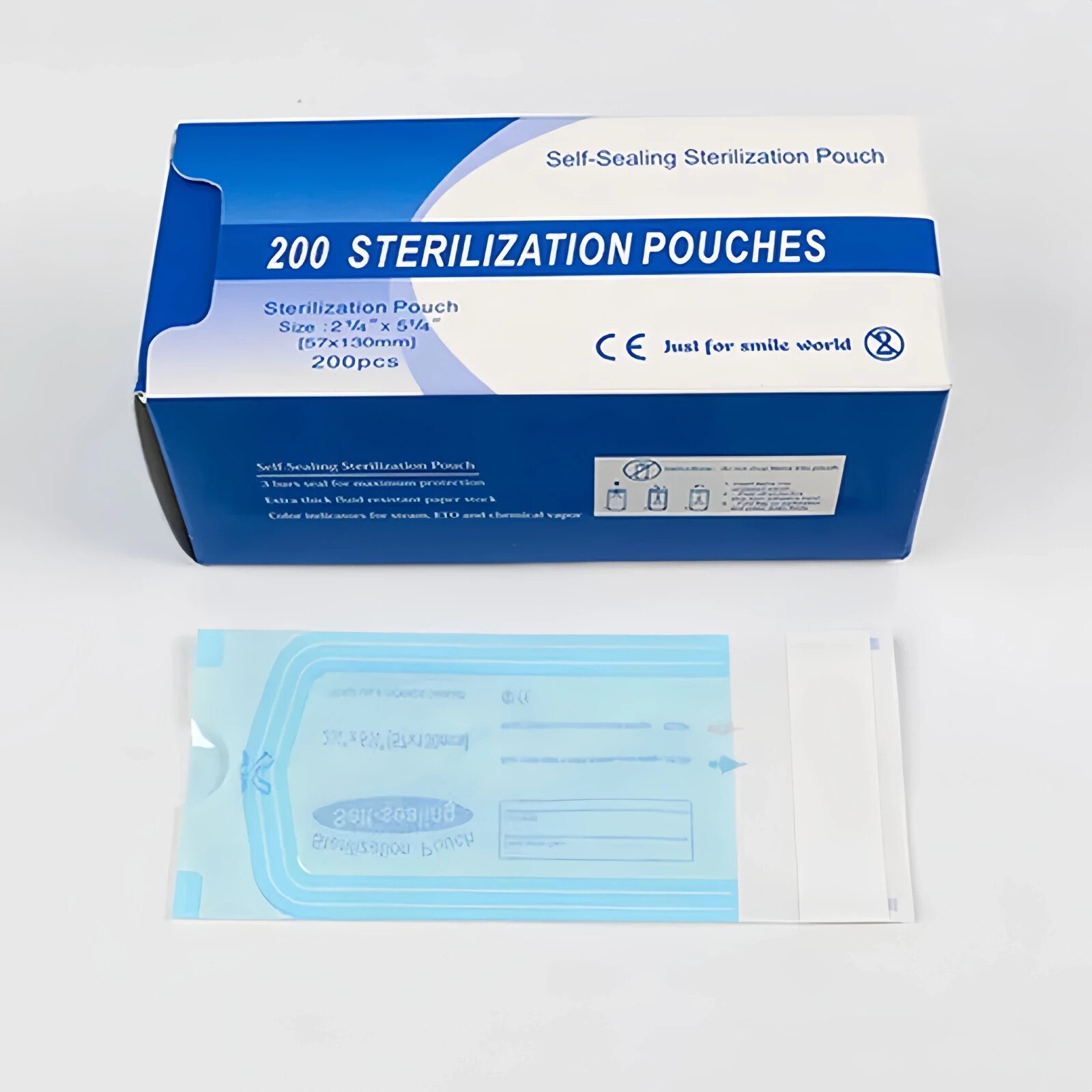 200*Self-sealing Sterilization Pouch Bags Dental Disposable Sterilizer Bag Pouch