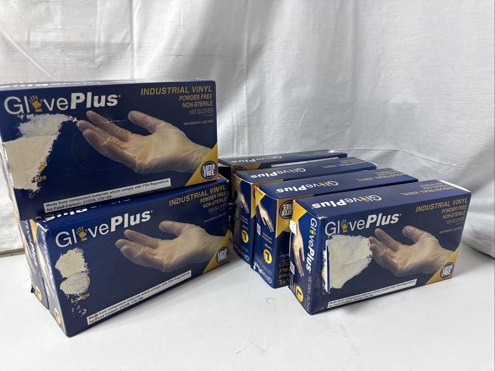 Gloveworks Vinyl Gloves Large Clear Latex Free 100 pk Case of 8 800 Total