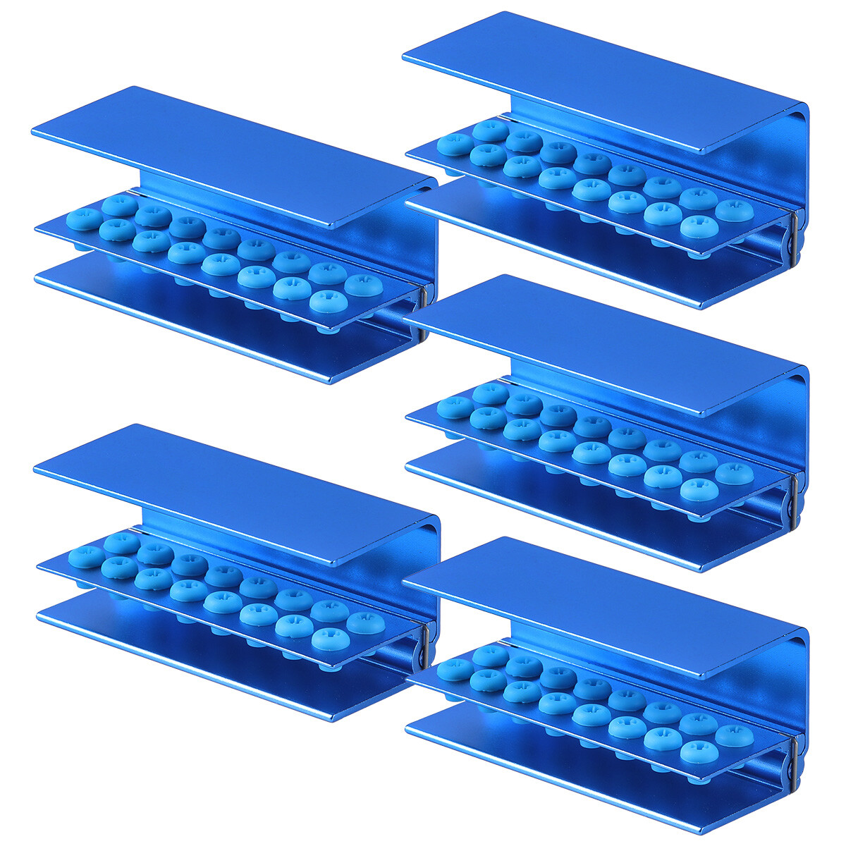 Dental Bur Box Burs Autoclave Holder 16 Silicon Holes With Silicon For FG RA Bur