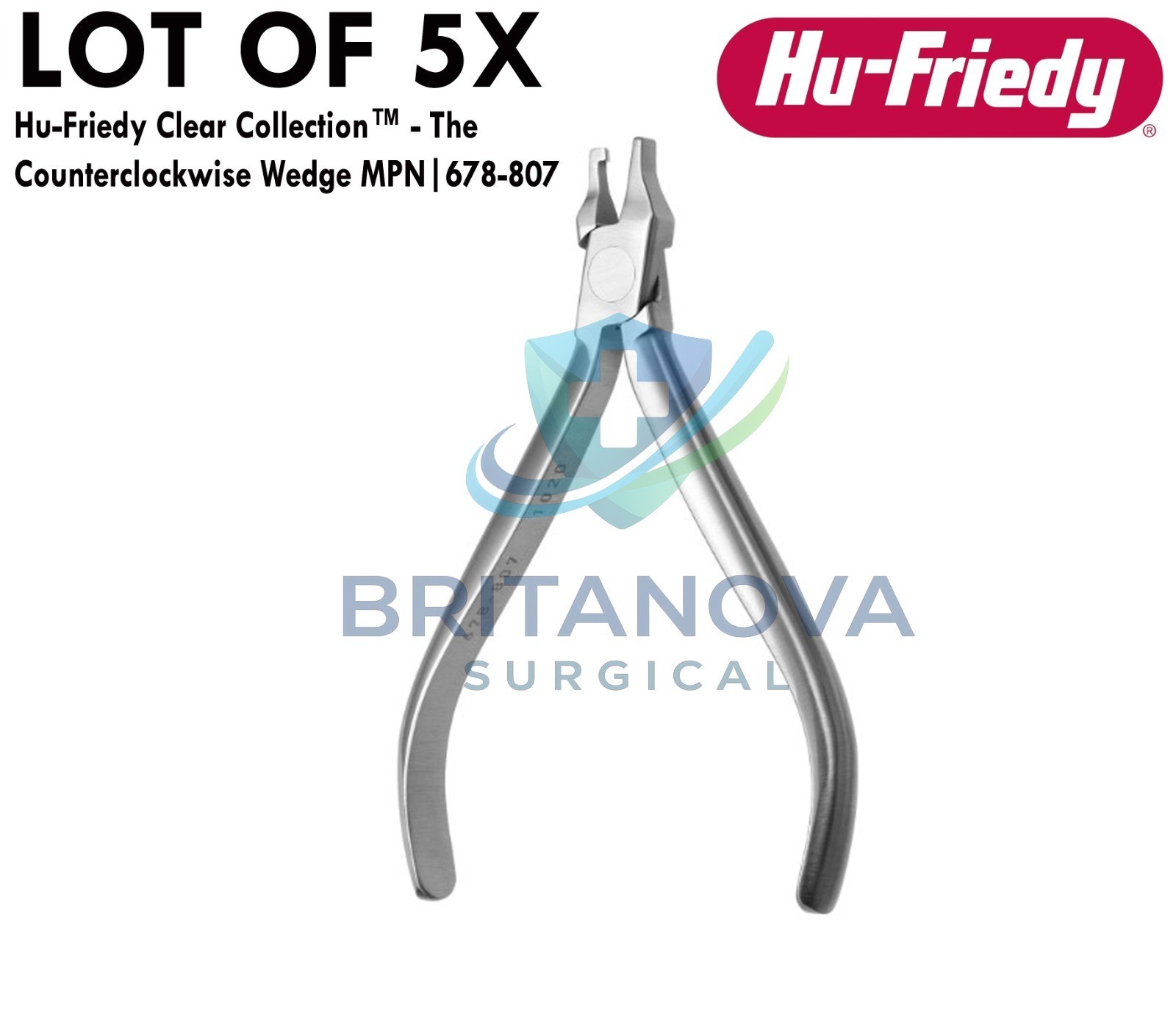 Lot of 5X Hu-Friedy Clear Collection™ – The Counterclockwise Wedge MPN|678-807