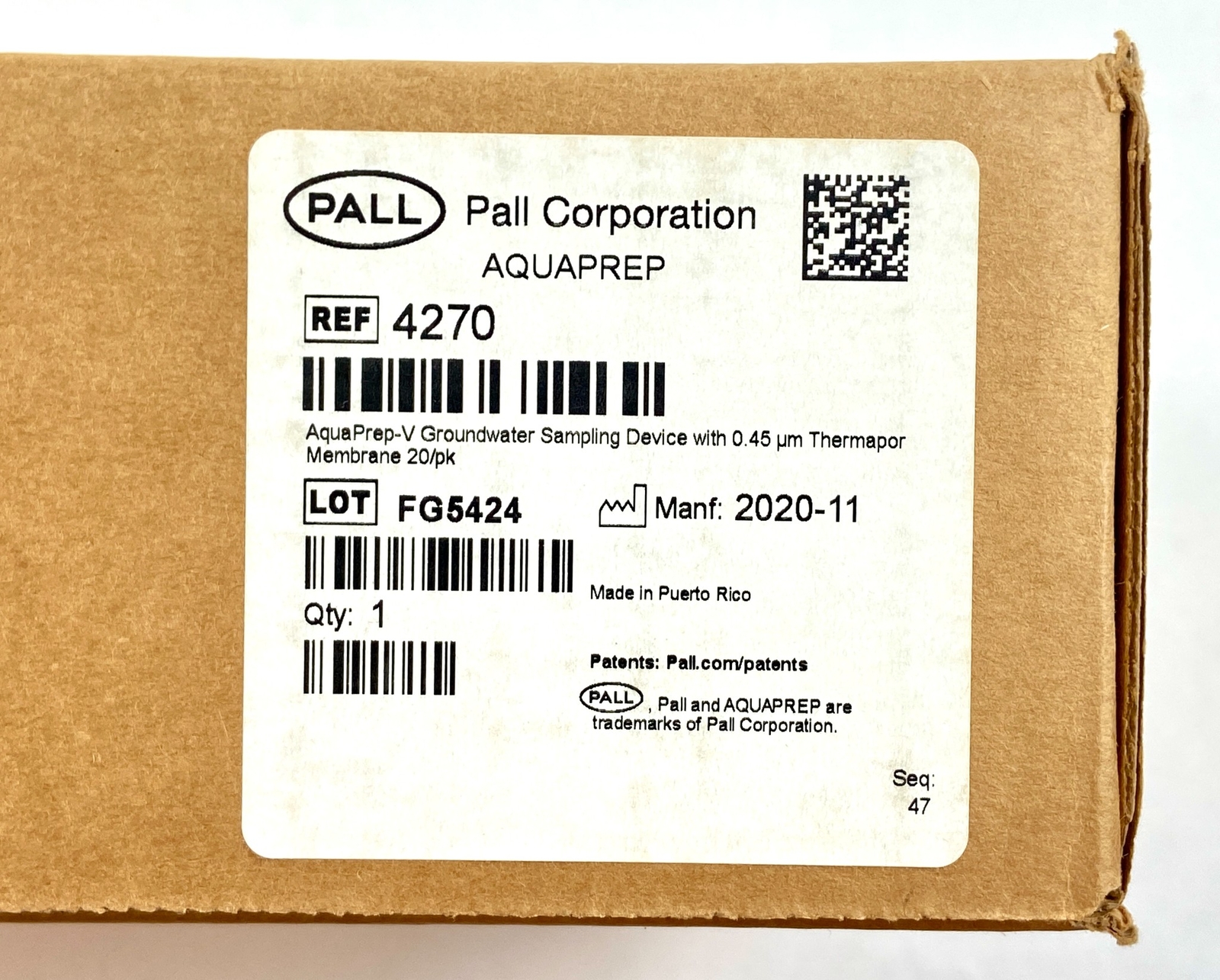 Pall Membrane Disc Filter Aquaprep-V 0.45 µm 20-Pack 4270