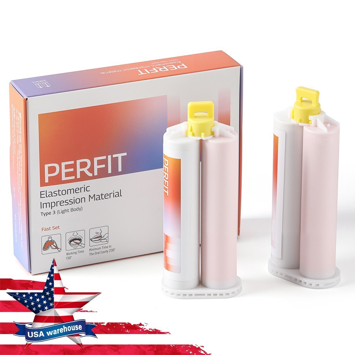 Dental Dispensing Gun Heavy/Light Body Fast Dental Impression Material Mix Tip
