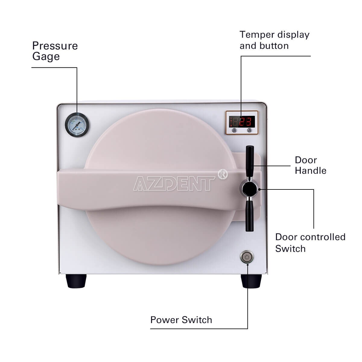18L Dental Medical Autoclave Steam Sterilizer Vacuum Sterilization Automatic UPS