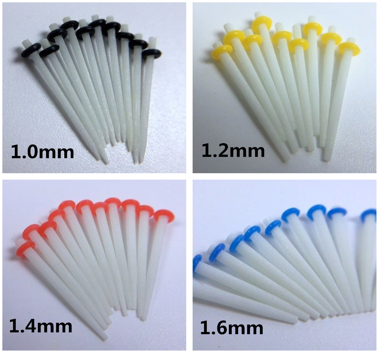 Dental Fiber Post Quartz Screw Glass Root Canal Pin 1.0mm 1.2mm 1.4mm 1.6mm 1.8m