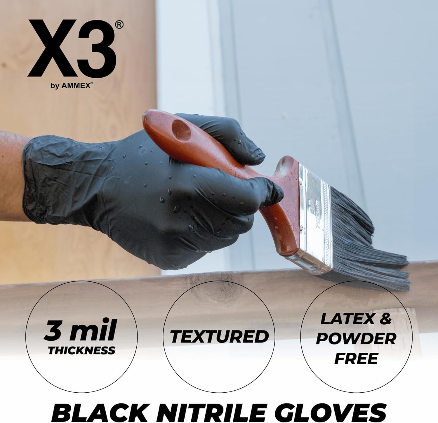 Disposable Black Nitrile Gloves – Latex Free, Food Safe & Waterproof