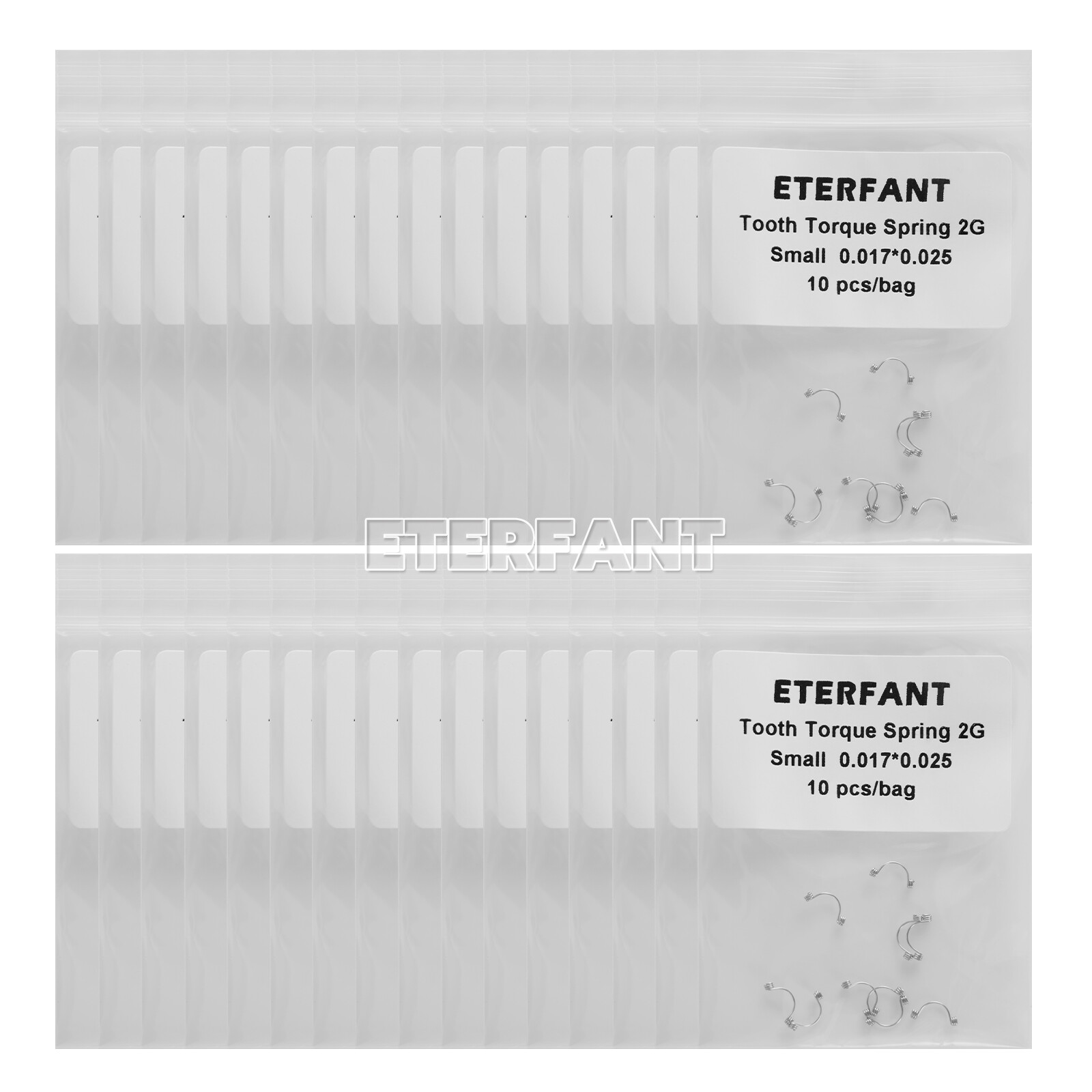 50pcs Dental Orthodontic Anterior Tooth Curved Torque Springs Small/Medium/Large