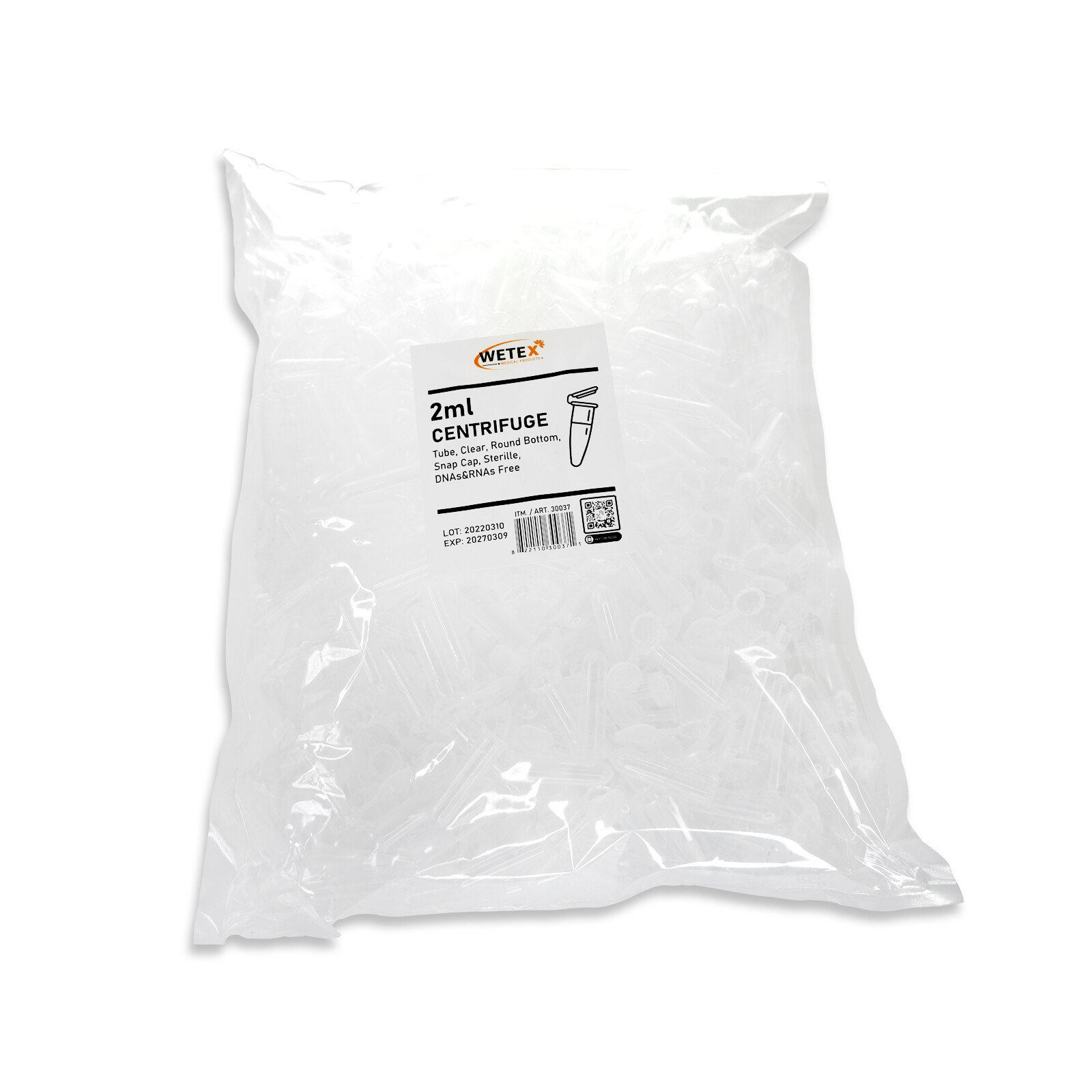 CONICAL MICROCENTRIFUGE TUBES: 0.5ML/1.5ML/2ML, LOCK CAP, DNASE & RNASE FREE