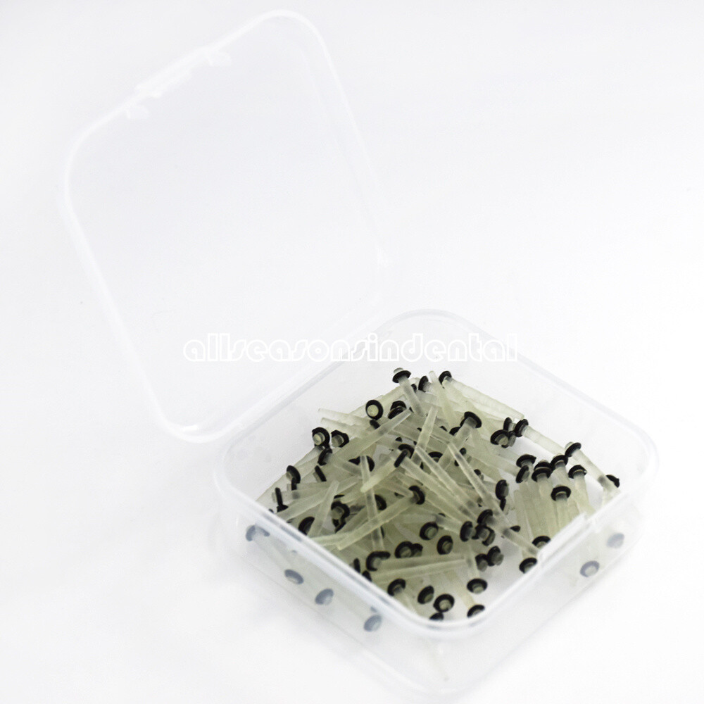 100 Pcs Dental Endo Quartz Fiber Post Straight/Screw Restorative Posts 1.0-1.8mm