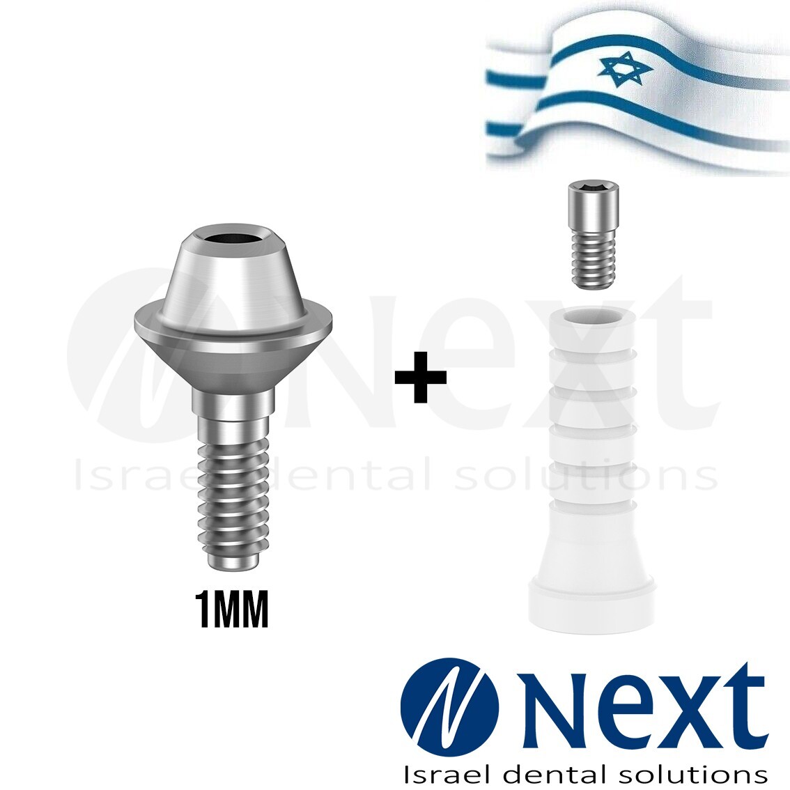 New Straight abutment Multi Unit 1 mm plastic sleeve screw 1.72