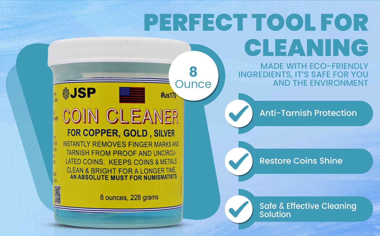 JEWELRY COIN BAR BULLION PRECIOUS METALS SILVER GOLD PLATINUM COPPER CLEANER