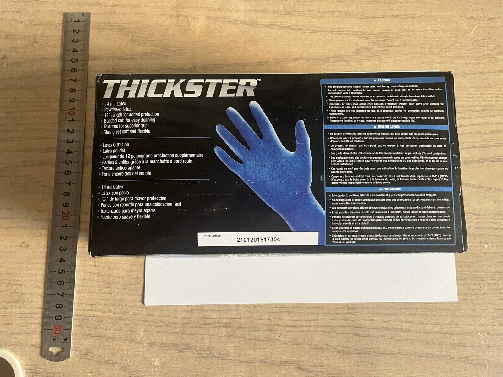 Thickster Ultra Thick Latex Exam Gloves, Blue, 14 mil, 50/Box ,XL X-LARGE