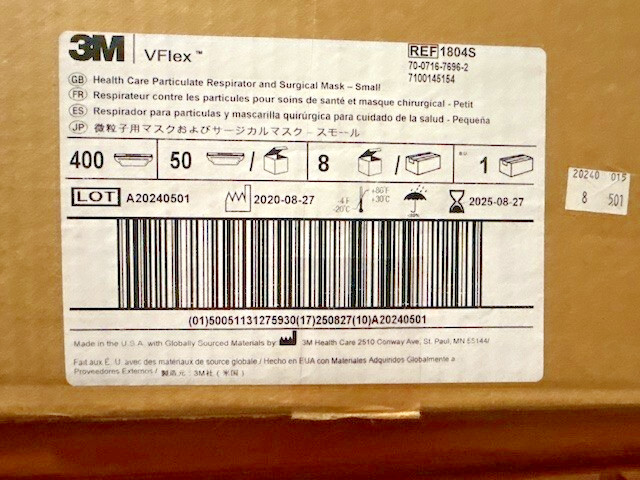 3M VFlex 1804S Particulate Respirator NIOSH N95 Surgical Masks [Box OF 50]