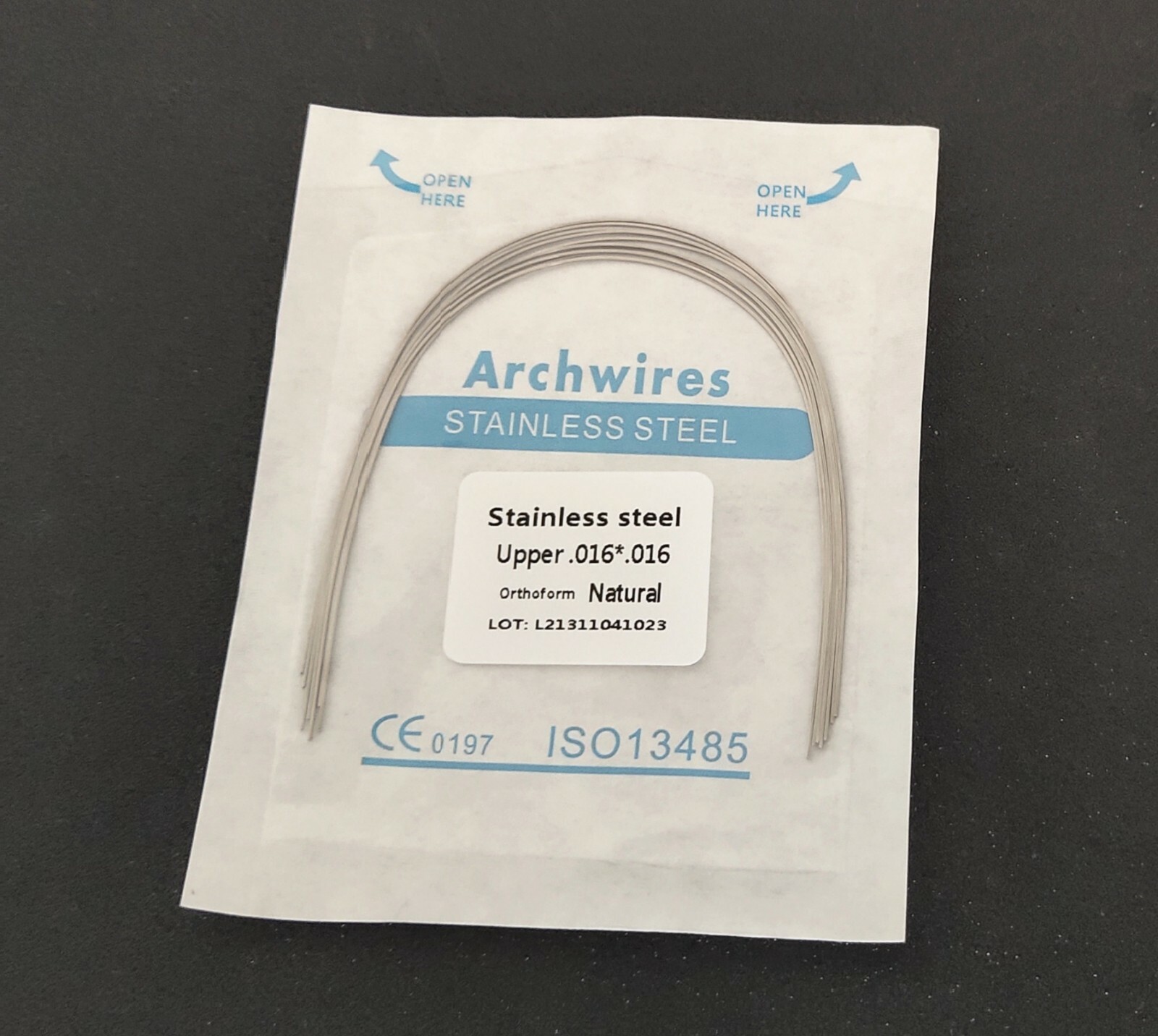 Dental Orthodontic Wire Rectangular Stainless Steel Arch Wire Bows Ovoid Form
