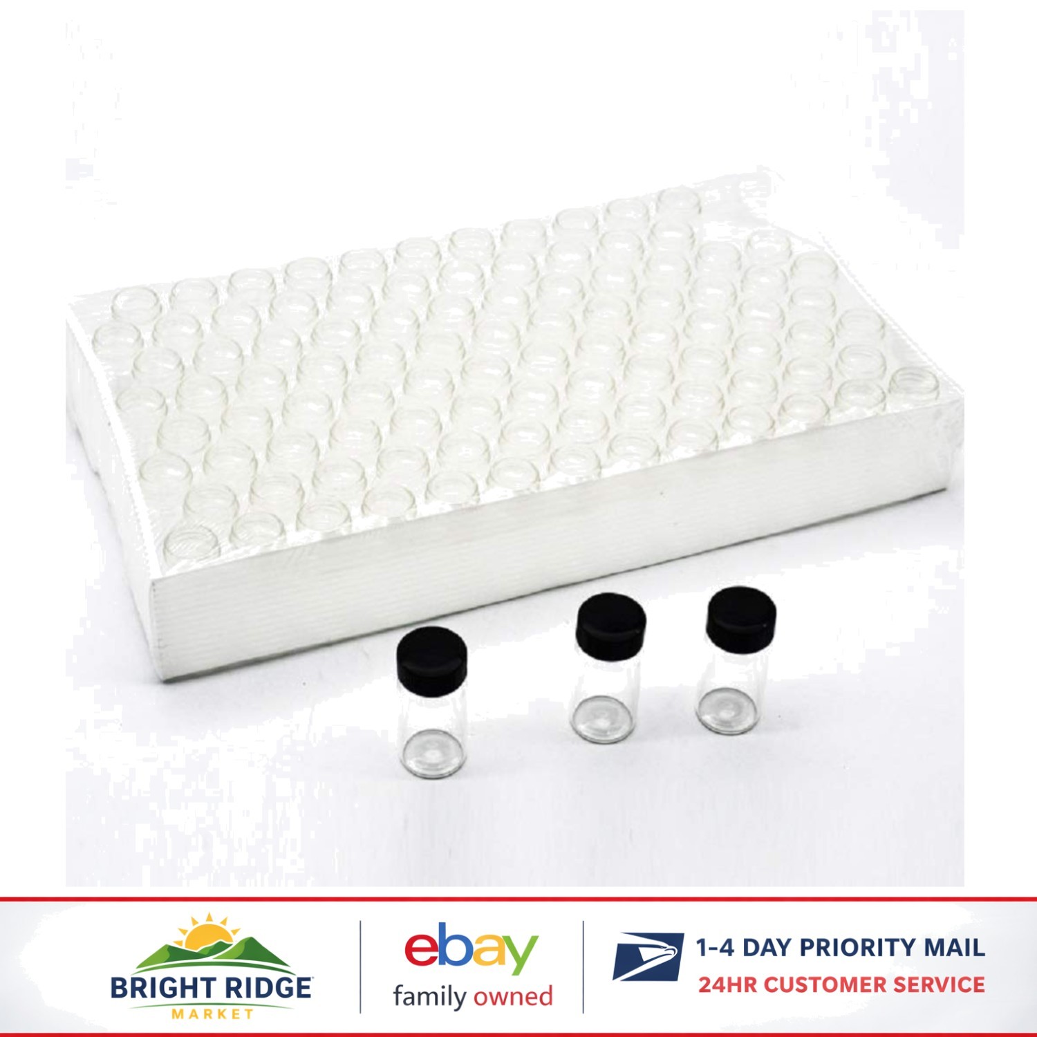 Reusability Clear Glass Vials Pack of 100 for Pharmaceuticals and Liquids
