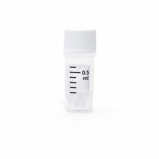 Cryogenic Vials with Side Bardcode-0.5 ml External, 25/Bag, 500/Pack, 1000/Case