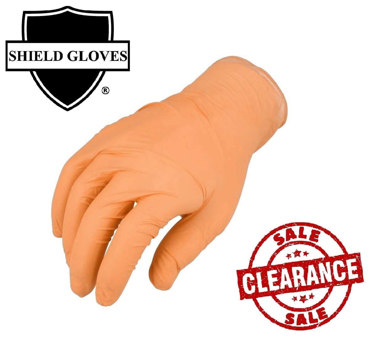 2000 Pieces, Orange Nitrile Powder Free Disposable Gloves Large 5 Mil Nitrile