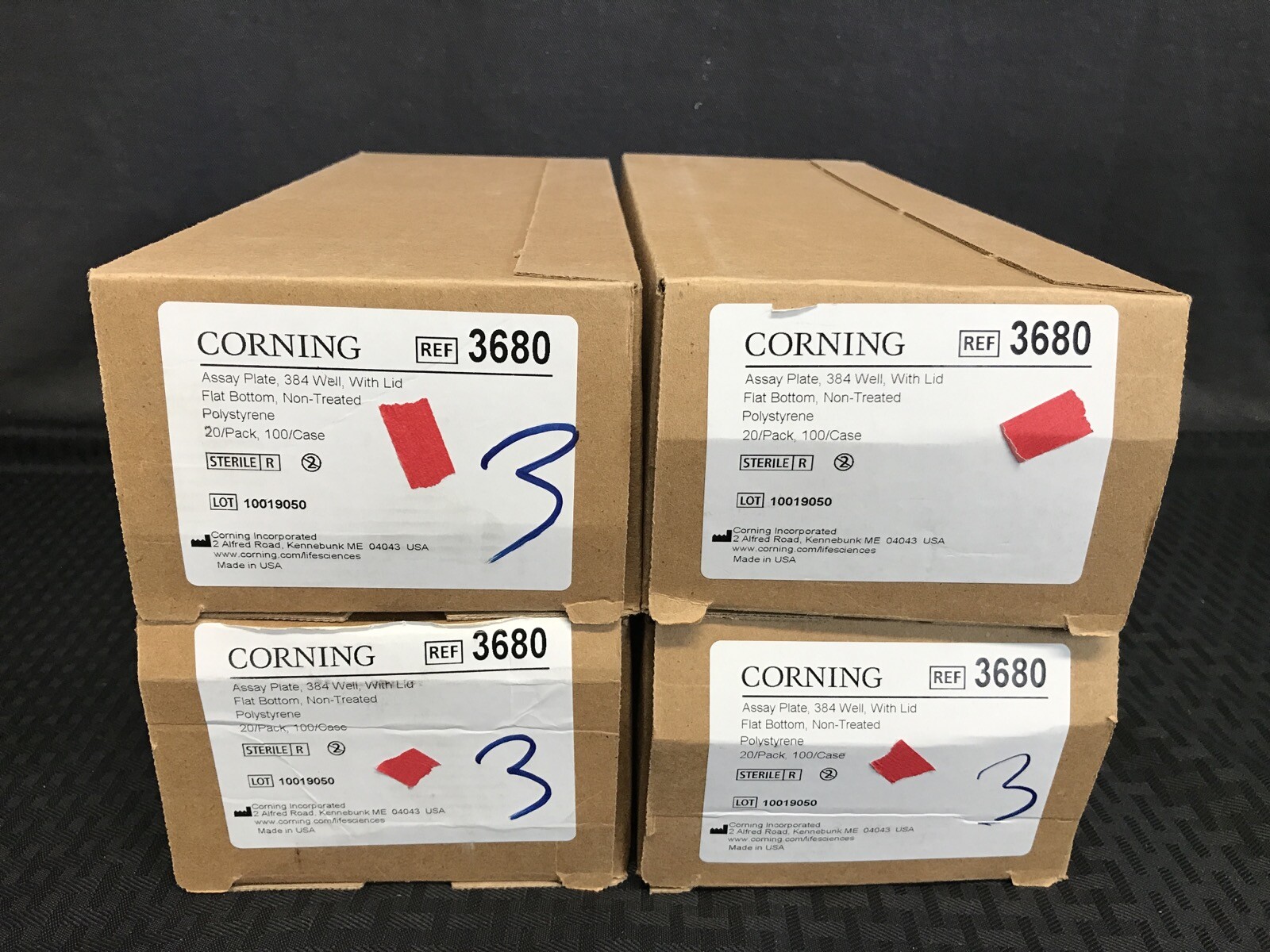 (80 Pc) CORNING 112uL 384-Well Clear PS Not-Treated Assay Microplates w/Lid 3680