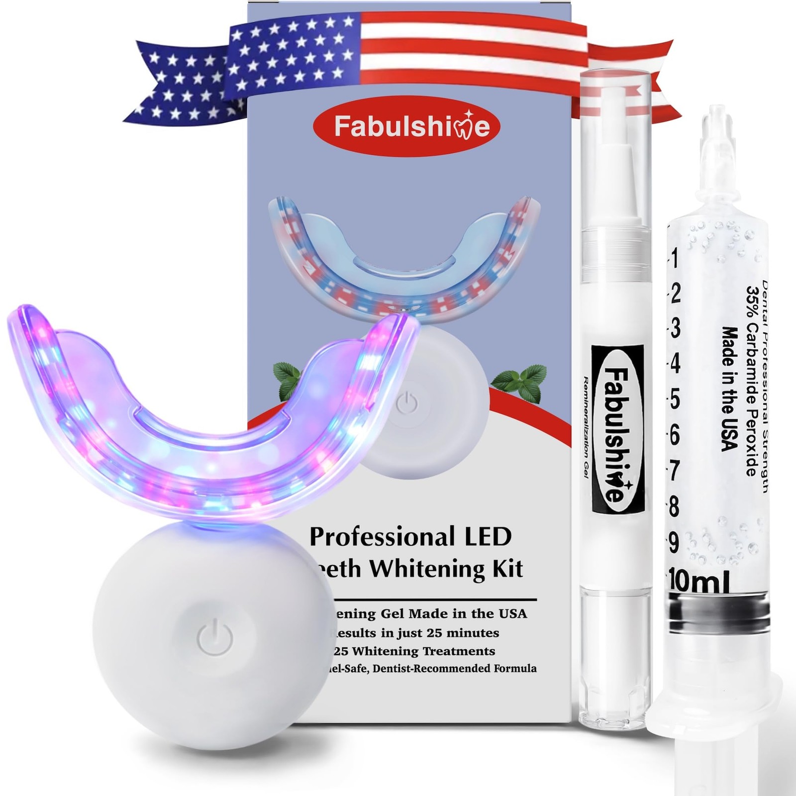 Fabulshine Teeth Whitening Kit, 1 Count (Pack of 1), White
