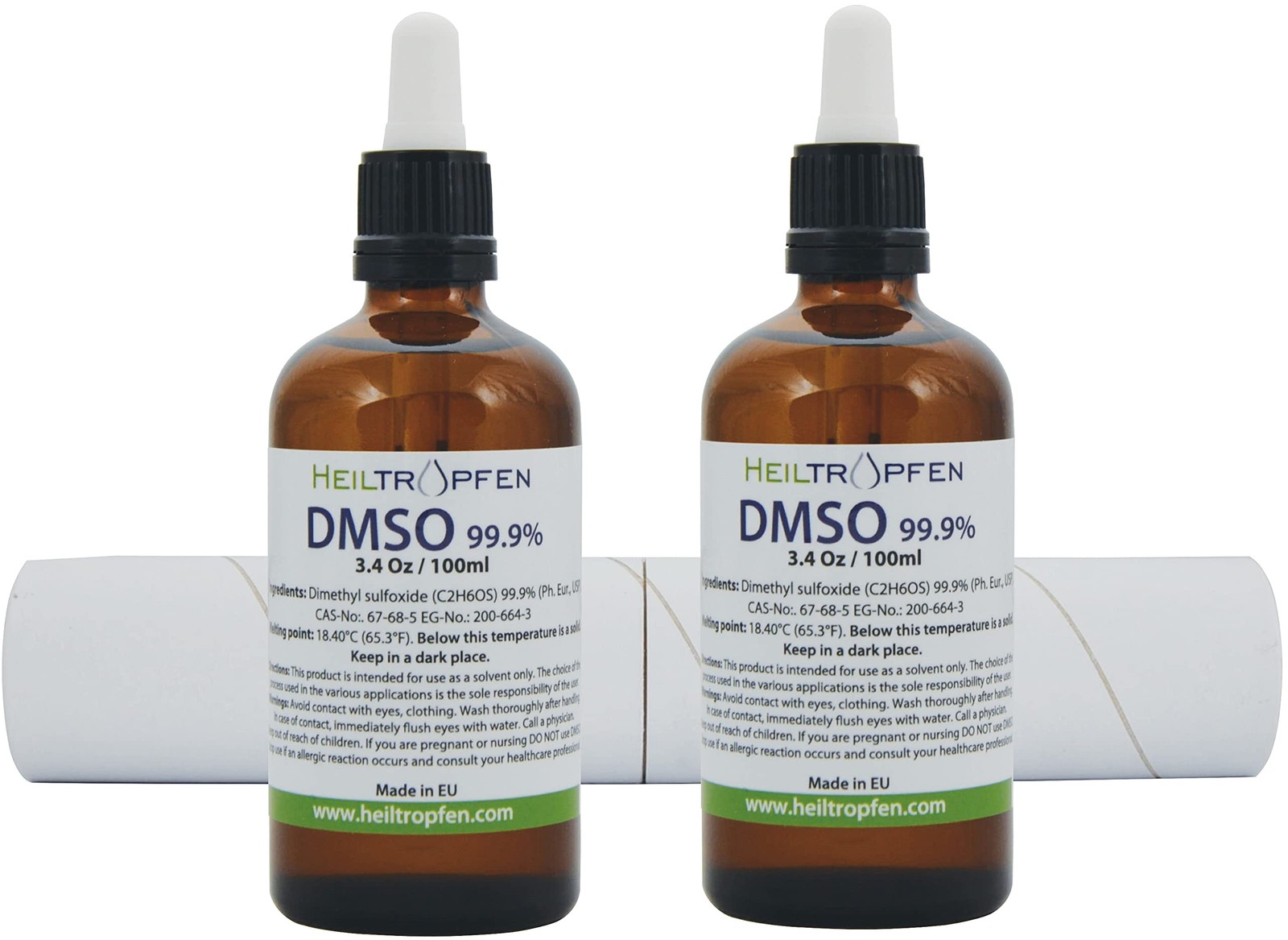 2X DMSO 99.9% Pharma grade ingredients | Low odor – 3.4 Ounce (Pack of 2)