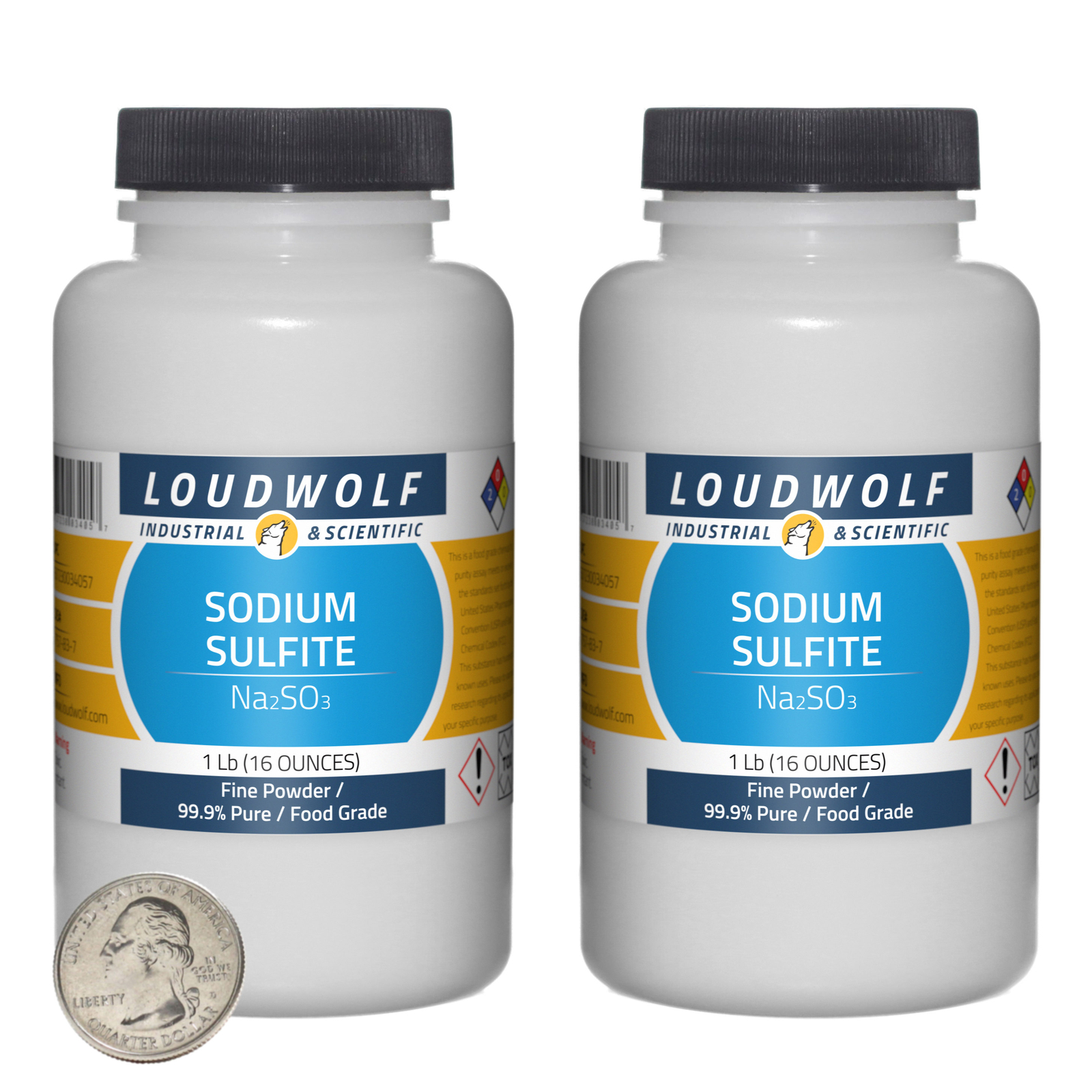 Sodium Sulfite / 2 Pounds / 2 Bottles / 99.9% Pure Food Grade / Fine Powder