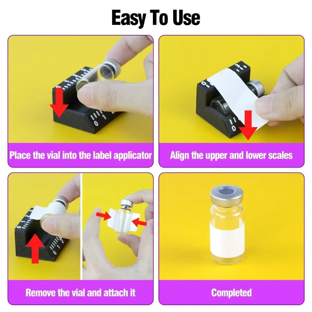 PET 3Ml/10Ml Vial Label Applicator Easy Alignment Precise Application Sticker Al